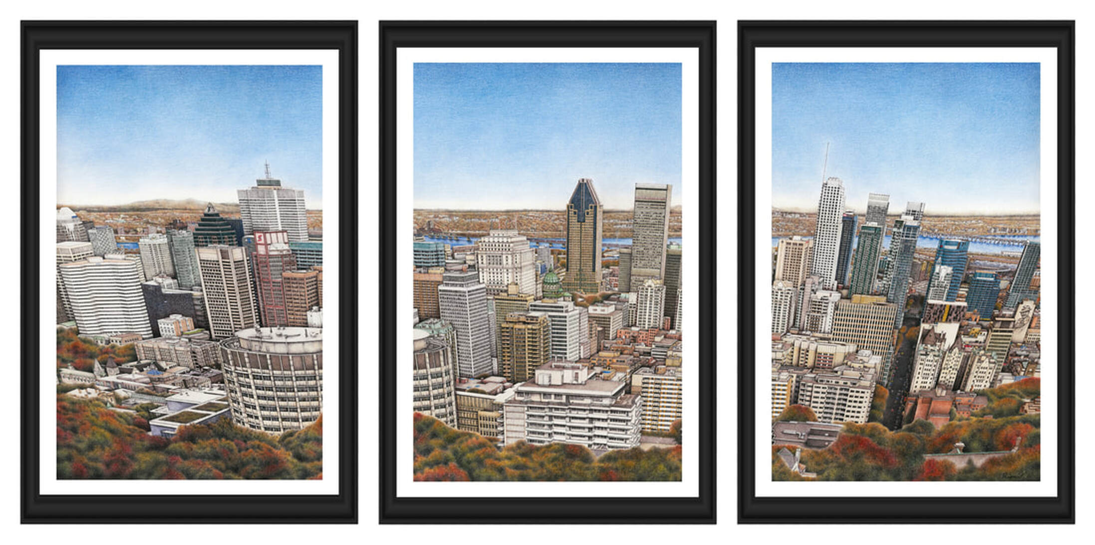 Montreal Cityscape Drawing
